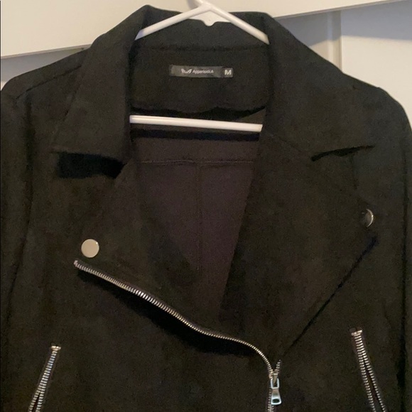 Black suede zip up jacket - Picture 2 of 4